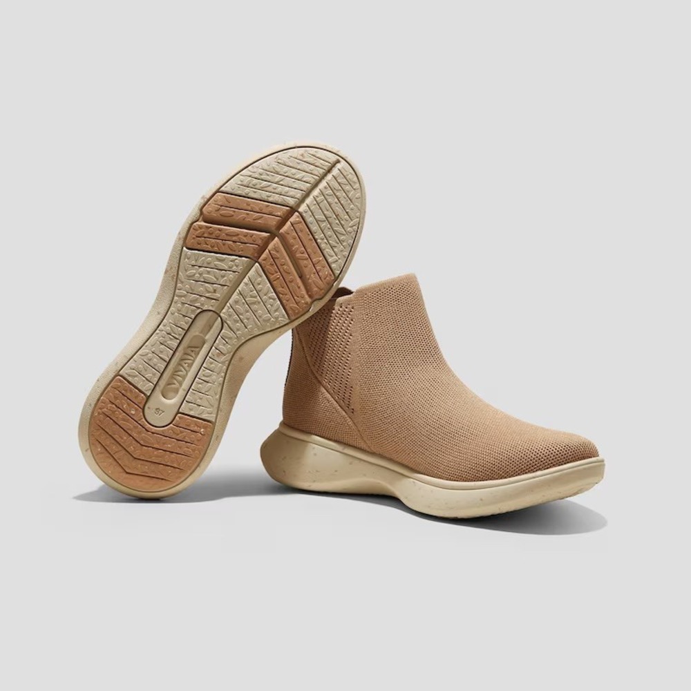 VIVAIA Delilah Urban Sneaker Boots Nutmeg Knit Slip On Comfort EU 39 US 8.5